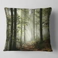 thumbnail image 1 of Coussin Décoratif Imprimé Paysage Forêt d'Automne avec Brouillard - 16x16, 1 of 1
