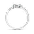 thumbnail image 2 of ANGARA Natural Bezel-Set Two Stone Diamond Engagement Ring in 14K White Gold for Women (Size-3.7mm| Color-K| Clarity-I3) | April Birthstone, Anniversary, Jewelry Gift for Women | Natural Diamond Ring, 2 of 7