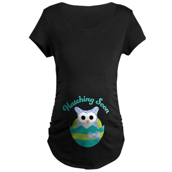 CafePress - Hatching Soon Easter Owl Maternity Maternity T Shi - Maternity Dark T-Shirt