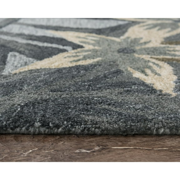 Alora Decor Mirage 7'9" x 9'9" Floral Blue/Blue/Beige/Brown Hand Tufted Rug