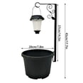 thumbnail image 3 of HuiXinOu Solar Powered Hanging Lamp Planter Stand Smart Light Sensing Outdoor Floor Lamp for Patio Garden Yard Lawn Decorative and Practical Lighting, 3 of 7