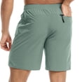 thumbnail image 5 of Hurxie Men's Athletic Running Shorts Quick Dry Workout Shorts Lightweight Sports Gym Basketball 7"/ 9"/ 5" Tennis Hiking Green,S, 5 of 7