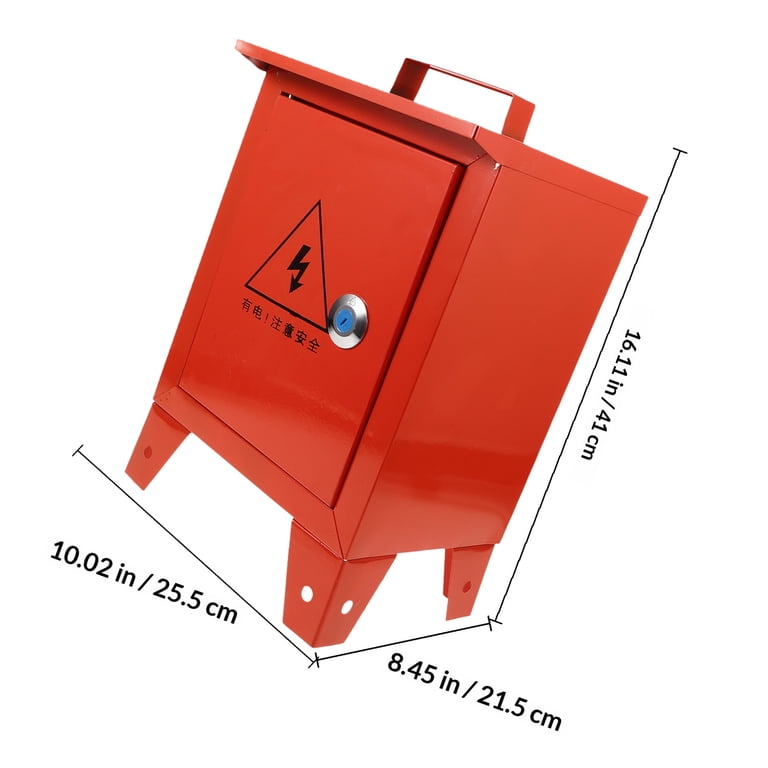 FOMIYES Electric Breaker Box, Red Metal Distribution Box for ...