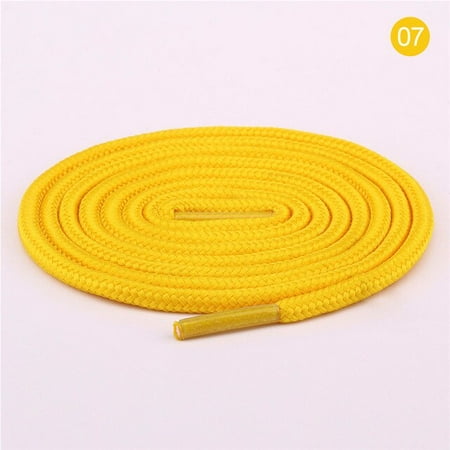 

1 Pair Round Shoelaces White Black Shoe Laces Shoe Accessories For Sneakers Shoelace Fits All Shoes Fashion Shoestrings Lacets-Golden Yellow 100cm
