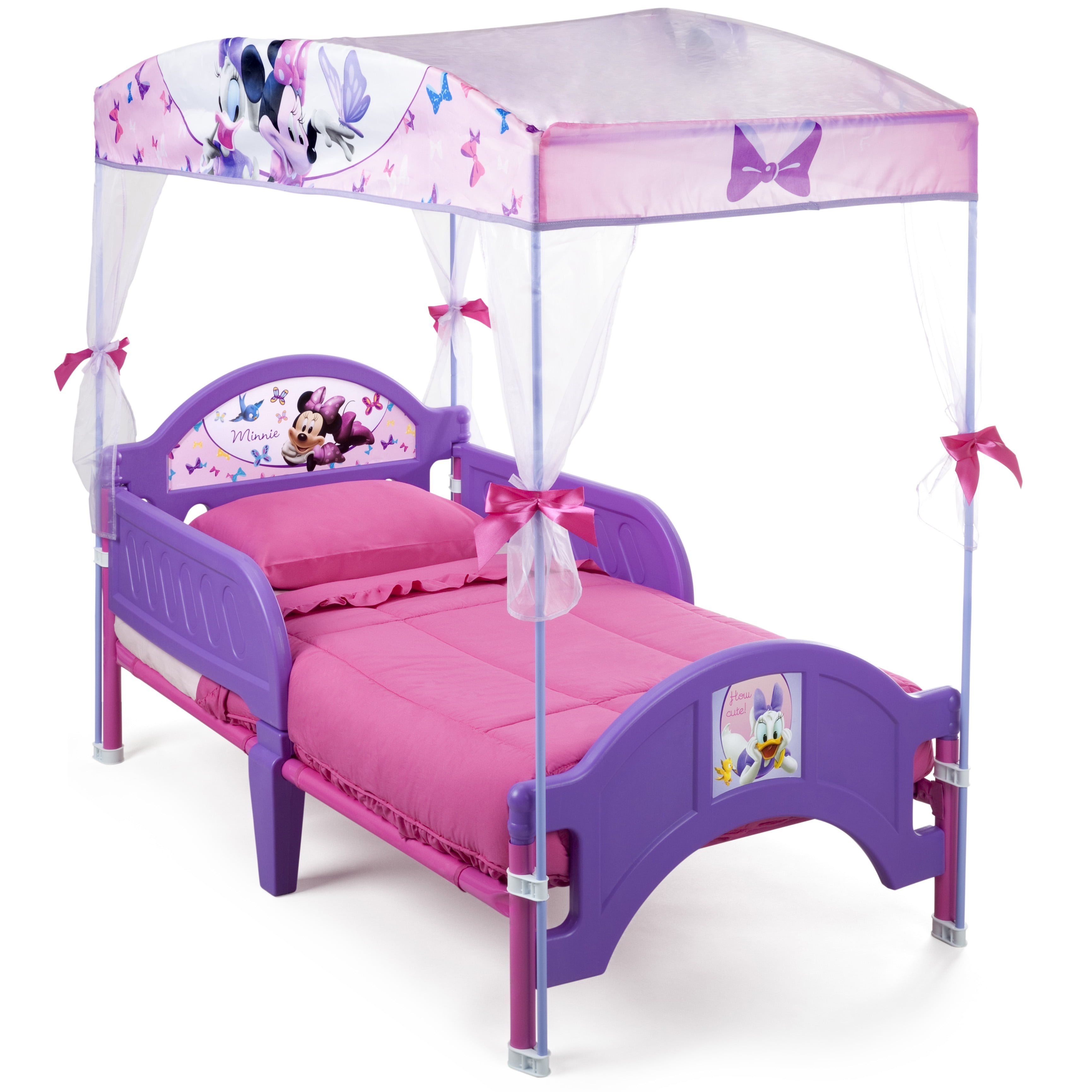 Kid Bed Canopy Plastic Toddler Bed Girl Disney Child Furniture Safety Rails 
