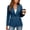 Blue, variant on One Button Blazer Jacket For Women Long Sleeve Work Office Blazer Lapel Collar Business Casual Outerwear