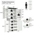 thumbnail image 7 of ELYKEN 72" Kitchen Pantry Storage Cabinet with Adjustable Shelves and Drawer, White, 7 of 7