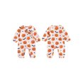 thumbnail image 2 of Michellecmm  Baby Girls Halloween Romper Pumpkin Print Long Sleeve Jumpsuits, 2 of 9
