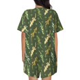 thumbnail image 4 of Womens Pajama Sets With Pocket, Tropical Lizard Gecko Green Lounge Sets Short Sleeve Sleepwear PJ Sets for Women, 4 of 6