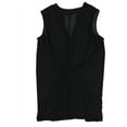thumbnail image 2 of bar III Womens Tie Front illusion Knit Blouse, Black, Medium, 2 of 2