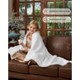 thumbnail image 4 of GARVEE Heated Electric Blanket Throw,50"x60" Waffle Weave Fast Heating Blankets,6 Heat Levels & 4 Hour Auto Shut Off,White, 4 of 9