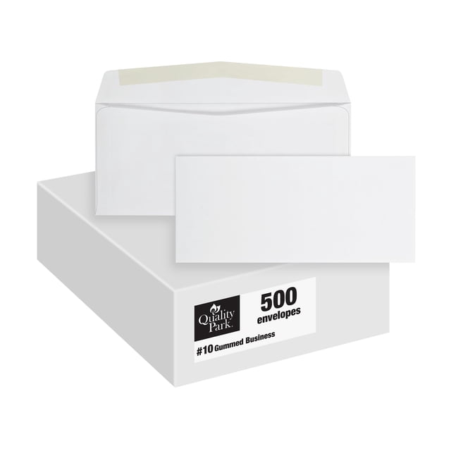 Sobres Quality Park #10 tamaño carta, paquete de 500, blancos