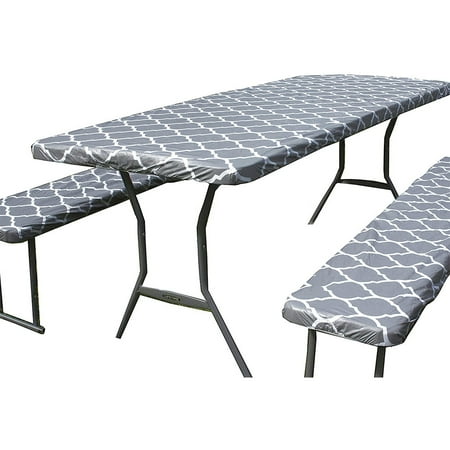 

Goory Elastic Rectangle Decorative Tablecloth Luxury Party Washable Tablecloths Geometric Home Decor Outdoor Table Cloths