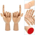 thumbnail image 3 of Unique Bargains 7' Wooden Hand Model, Artist Mannequin Right and Left Hand Model Flexible Movable Manikin Jointed Figure 2Pack, 3 of 6