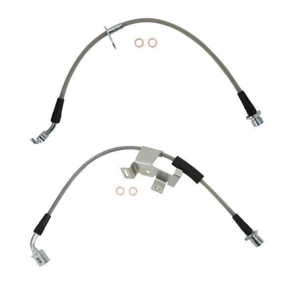 TRQ Performance Rear Brake Hose Set BLA63361 Fits Select 2008-2012 Honda Accord , 2009-2014 Acura TSX