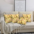 thumbnail image 7 of Throw Pillow Covers, Donut Print Yellow Soft Square Pillow Cases with Invisible Zipper for Couch Bed Sofa, Farmhouse Fall Home Decor 16"x16", 7 of 7