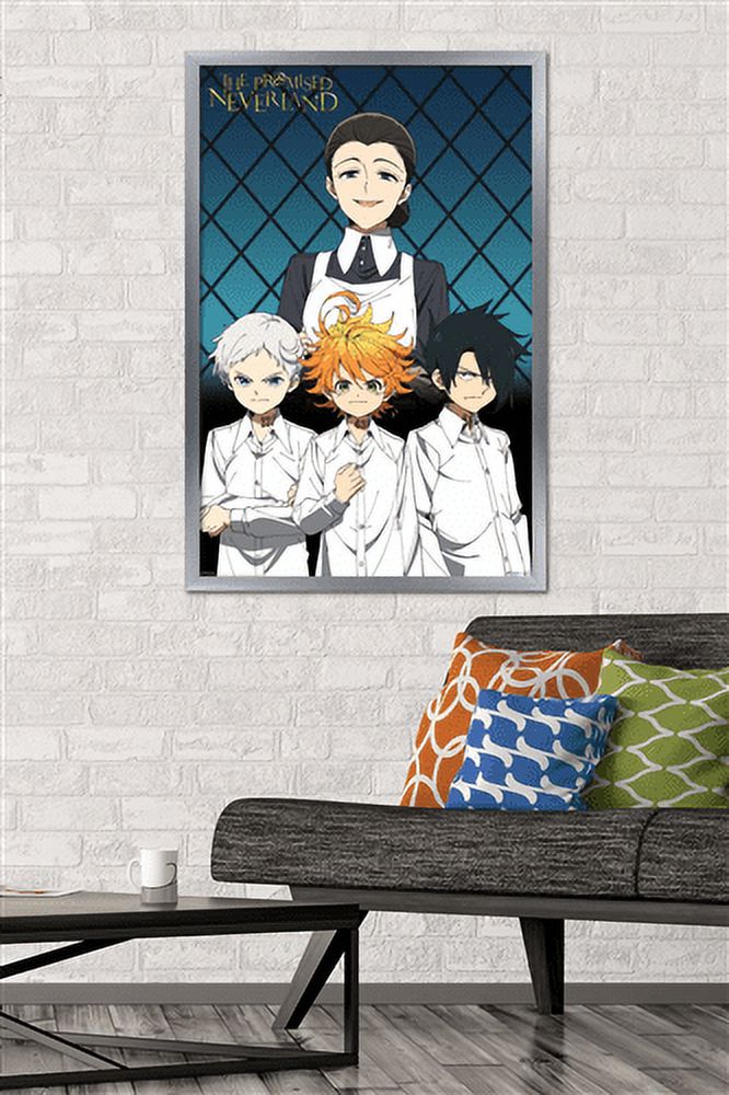 The Promised Neverland - Mom & Orphans Wall Poster, 22.375" x 34", Framed