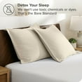 thumbnail image 5 of Bare Home Pillow Sham Set - Premium 1800 Collection - Double Brushed - Euro, Sand, 5 of 9