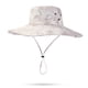 thumbnail image 1 of Sombrero de pescador con sombrilla de poliéster de 62 cm de circunferencia para hombres y mujeres, resistente al desgaste, impermeable, color camuflaje, 1 of 5
