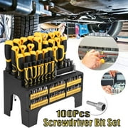 DEWIN 100Pcs Mechanic Portable Screwdrivers and Bits Nuts Screws Repair Tools Set