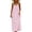Pink, variant on Iyufng Summer Dress for Women Fashion Long Spaghetti Strap Sleeveless Backless Casual Stripes