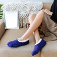 thumbnail image 4 of iHPH7 Women's Slipper Socks Fuzzy Slipper Socks Ankle Socks for Women Plush Socks Thick Socks Fuzzy Grippy Socks Woman Lounge Socks Blue One Size, 4 of 5