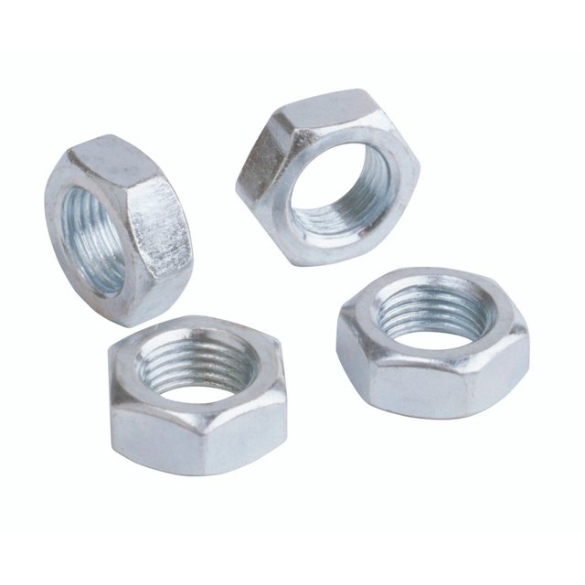QA1 Nut JNR10S 6 Point Jam; 5/8 Inch-18 Right Hand Thread; 15/16 Inch Socket Size; Carbon Steel; Single