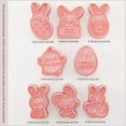 thumbnail image 3 of Bouanq Easter Rabbit Eggs Decorations Easter Cookie Bunny Easter Cookie Fondant Baking Tool Eight-piece Set Easter Decorations Indoor Outdoor, 3 of 7