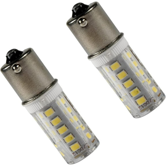 HQRP 2-Pack BA15S Headlight LED Bulbs 3W compatible with 925-0963 725-0963 1772001 725-0963P 725-0963 Ryobi 13AD678G034 13AN688G034, Yard Machines 13AC762F000 (2008) Lawn Tractor Headlamp