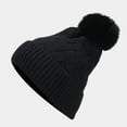 thumbnail image 4 of MIASHUI Unisex Autumn Winter Outdoor Cold Protection Warm Hat, Gloves, and Scarf Three-Piece Set, Solid Color Knit Scarf Set Black, 4 of 6