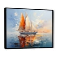 thumbnail image 2 of Designart "Boat Simplicity Regatta II" Boat Floater Framed Canvas Art Print, 2 of 7