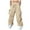 Beige, variant on Caqnni Men's Joggers Parachute Pants Casual Baggy Cotton Drawstring Tapered Sweatpants Cargo Loose Fit Trousers with Multi-Pocket (Dark Blue,M)