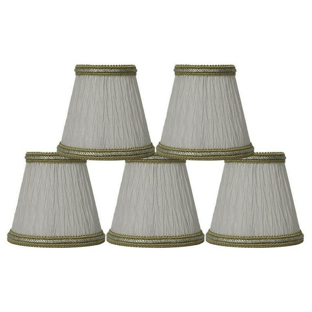 Urbanest Off White Bamboo Pleat, Chandelier Lamp Shades Set Of 5