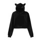 thumbnail image 1 of Sudadera con capucha con estampado de cerdo rosa para mujer, suéter de lana Kawaii, ropa de calle informal Harajuku con orejas de gato, Otoño e Invierno, 1 of 4