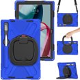 thumbnail image 6 of XYX Case for Lenovo Tab P11 Pro Gen 2 2022 11.2 inch(TB-138FC/TB-132FU), 360 Degree Rotating Hand Grip Shockproof Cover with Shoulder Strap, Blue, 6 of 7