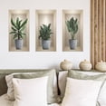 thumbnail image 5 of 3 Pack Green Plants Wall Stickers 3D Realistic Potted Plant Wall Decals Self-Adhesive Mural Removable Natural Art Sticker for Office Living Room Bedroom Art Room Sofa Backdrop Decor, 5 of 7