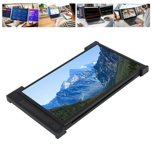 15.6inch Dual Laptop Monitor Extender, 1080P FHD IPS Portable Monitor with Retractable Stand for Laptop, USB C Plug and Play Triple Display for Win, OS X
