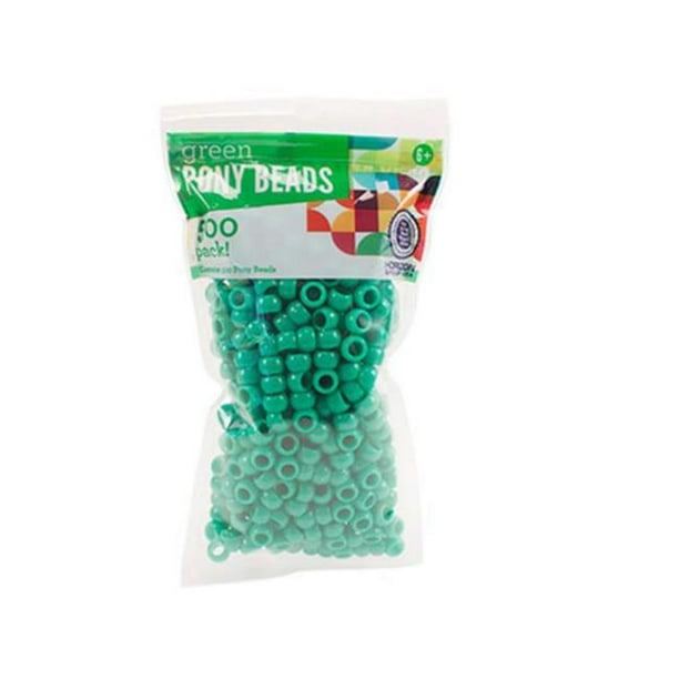 Kole Imports HH753-60 7 lbs&44; Perles de Poney en Plastique - Vert