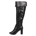 thumbnail image 4 of New Women Breckelles Linda-22 Leatherette Over The Knee Block Heel Tailored Boot, 4 of 5