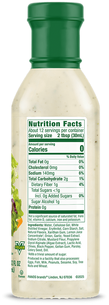 (6 pack) Walden Farms Ranch Dressing, 12oz. Bottle, Fresh-Delicious, Sugar Free 0g Net Carbs, Cool and Tangy