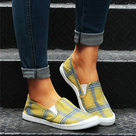 

Sehao Women s casual shoes Women s Canvas Shoes Vulcanize Soft Ladies Autumn Loafers Flat Shoes Sneakers Bag&Shoes Accessory Yellow 38