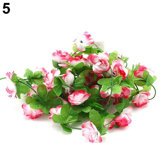 Opolski Garden Home Wedding Party Decor Fake Flower Garland Artificial Rose Blossom Vine