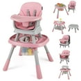 thumbnail image 1 of Babyjoy 16-in-1 Baby High Chair with Activity Center Booster Seat Building Block Table Pink, 1 of 10