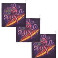 thumbnail image 6 of 3 PCS Retro Surfing Octopus Baby Muslin Washcloths, Summer Time Soft Absorbent Face Towel Burp Cloths Cotton Bath Wipes Infant Wash Cloth for Newborn Boys Girls, 6 of 6