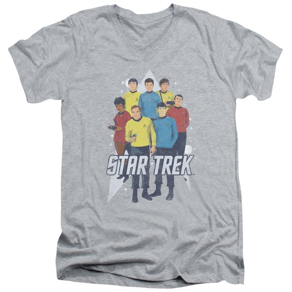 Star Trek - Here Here - Slim Fit V Neck Shirt - Medium