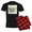 With Red Plaid Pant, variant on CafePress - Too Cool For School Men's Dark Pajamas - Men's Dark Loose Fit Cotton Pajama Set