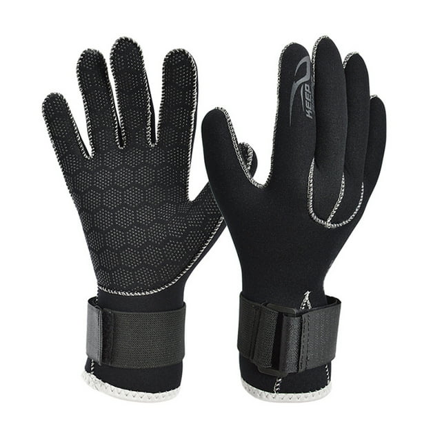 Neinkie Water Gloves, 3mm Neoprene Five Finger Warm Wetsuit Winter Gloves For Scuba Diving Snorkeling Paddling Surfing Kayaking Canoeing Spearfishing