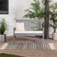 thumbnail image 3 of Walker Edison Causeuse de Patio en Bois d'Extérieur avec Coussin Gris Lavé, 3 of 9