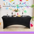 thumbnail image 2 of Mantel Heochy para mesas rectangulares de 6 pies, negro (paquete de 2), 2 of 9