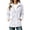 White, variant on Mooqilaa Women's Fleece Jackets, Long Sleeve Stand up Collar Zip up Lightweight Warm Outerwear with Pockets Pink Size S-3XL